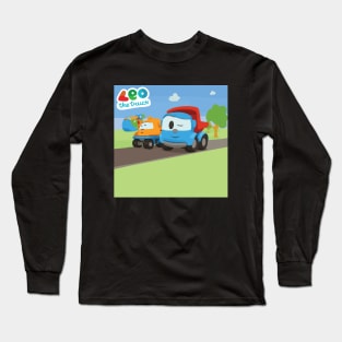 the inquisitive dump truck LEO and Scoop the excavator Long Sleeve T-Shirt